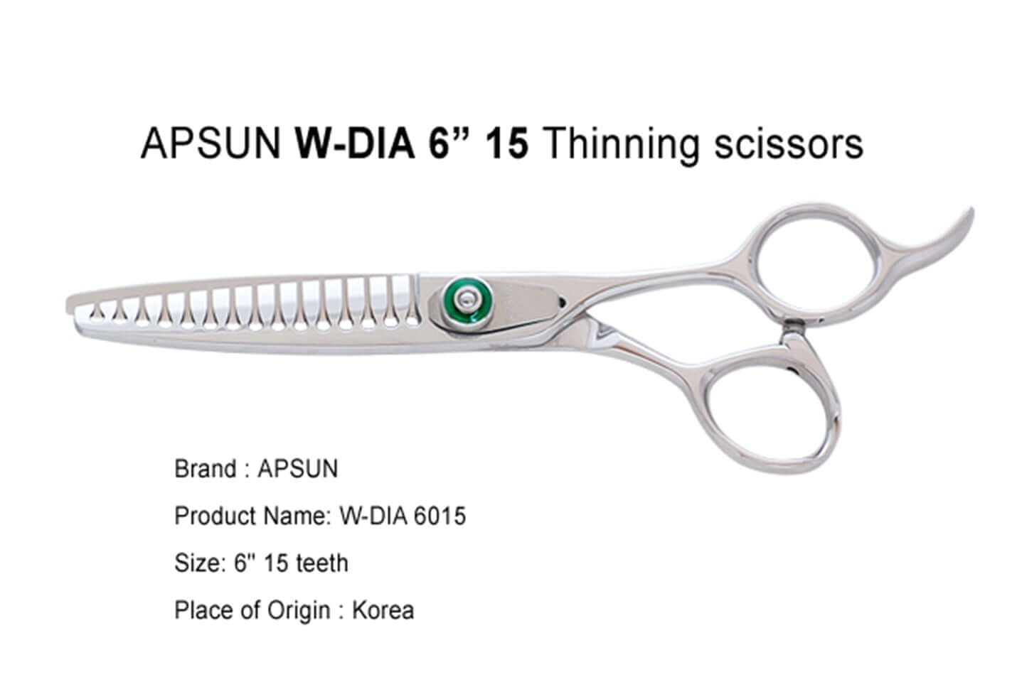 W-DIA 6015 Offset Handle Hair Texturizing Barber Shears