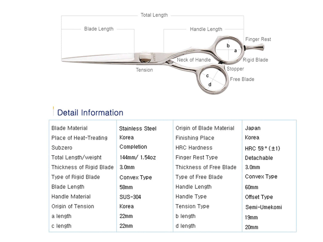 AIR 5.5 Convex Edge Hair Cutting Scissors