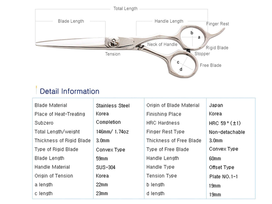 JUNE-P 5.5 | Convex Edge Haircut Scissors | Clearance Sale