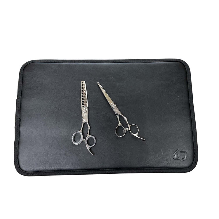 Black Color Hair Salon Work Station Mat Barber Shears Pad