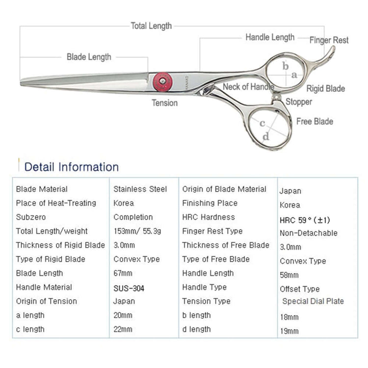 BRT-P 6.0 - Hair Scissors for Barbers Salon Shears