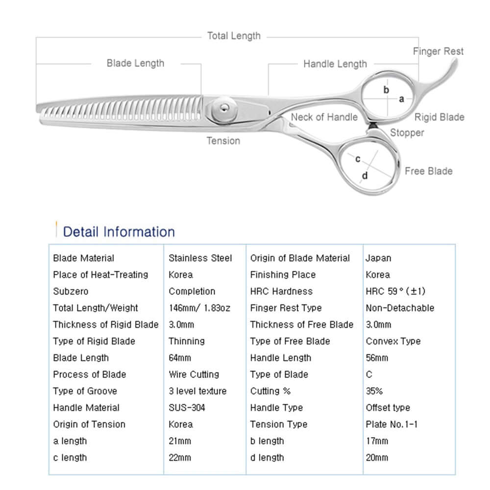 HY 6028 - No Cutting Line Hair Thinning Scissors