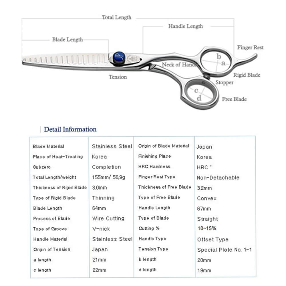 EK 6016 Forged Japanese HITACHI 440C Scissors