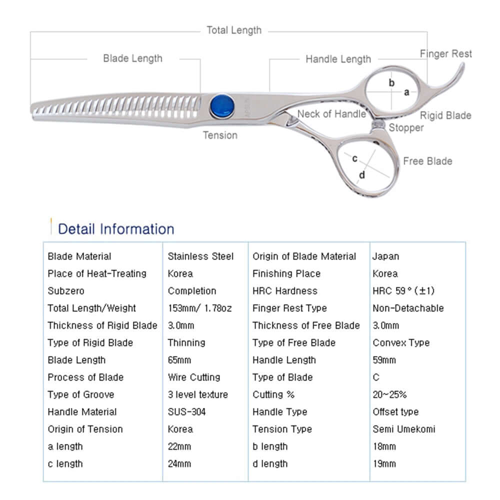 EGYPT-K 6028 Hair Thinning Shears No Cutting Line Hair Thinner