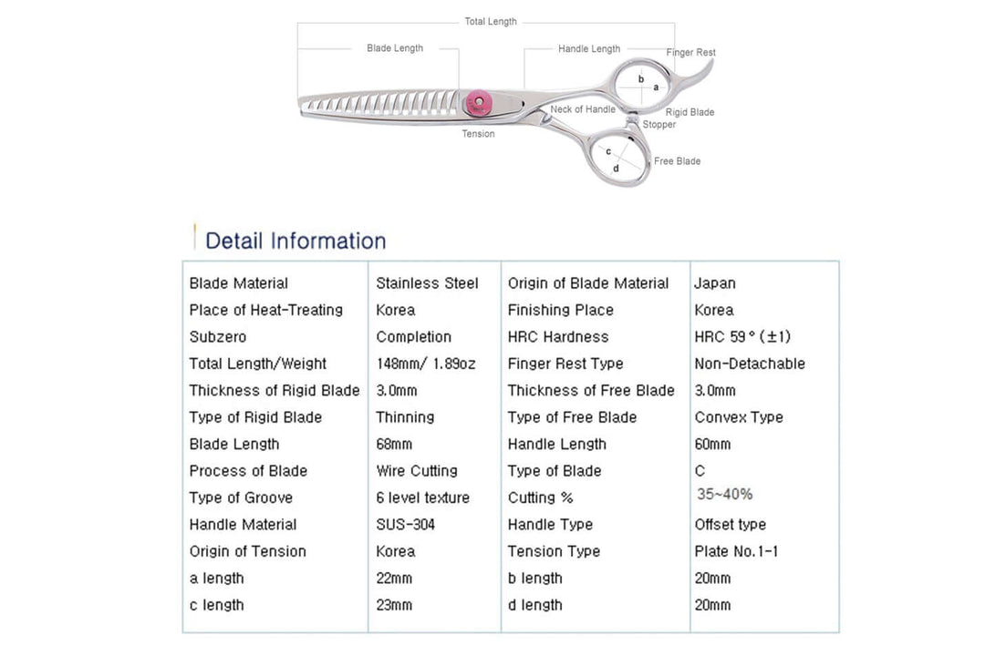 W-DIA 1606 - Wide Blade Hair Texturizing Shears