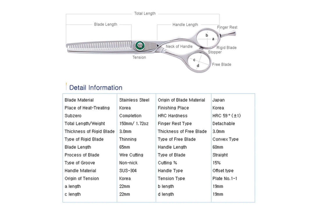 NTWK 6035M Barber Shears for Thinning Hair