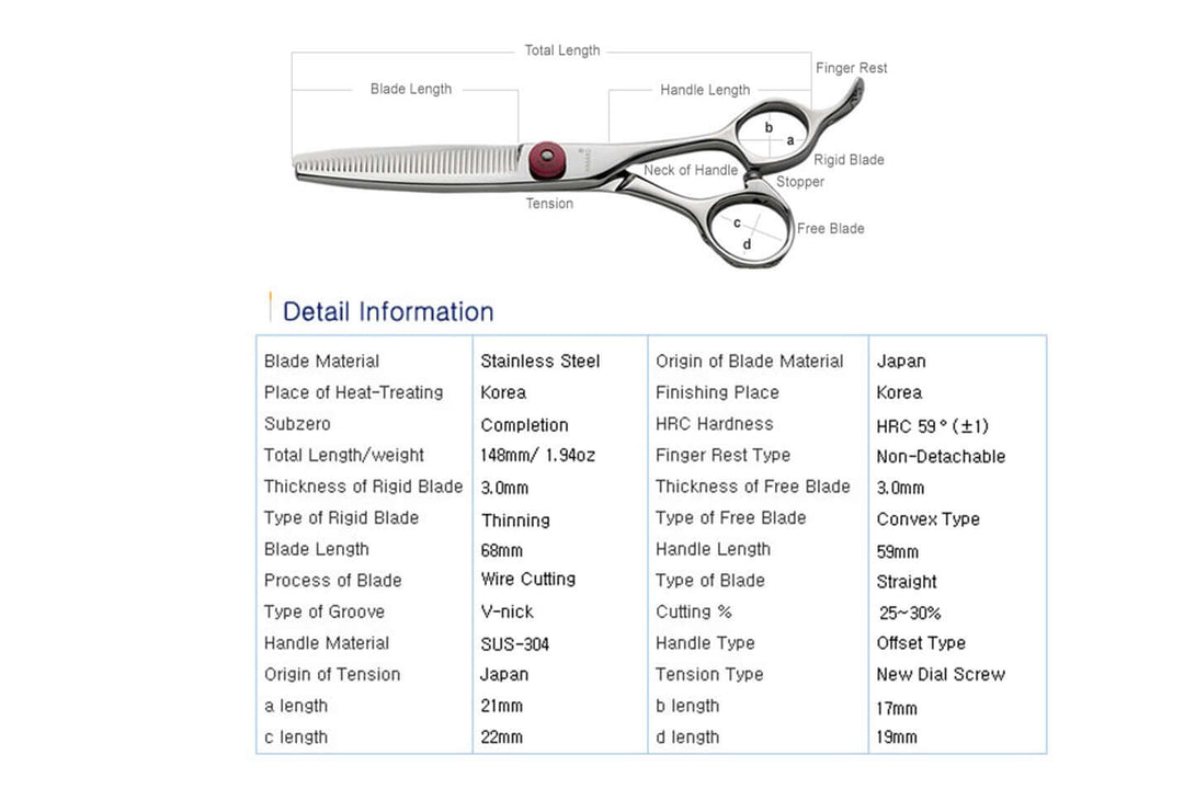 STR PLUS 6040 Hair Thinning Shears