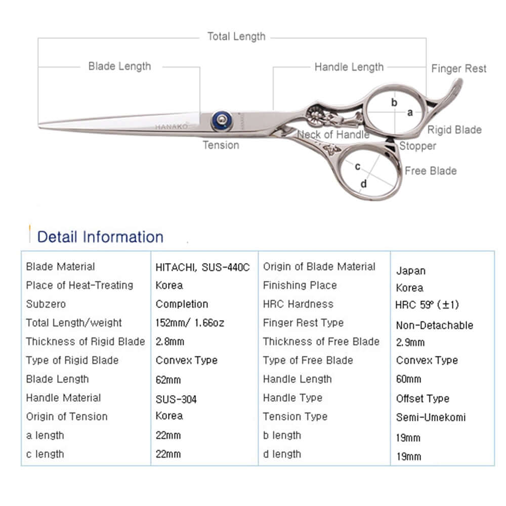 BM-S 6.0 Premium Hair Scissors - Unique Handle Design