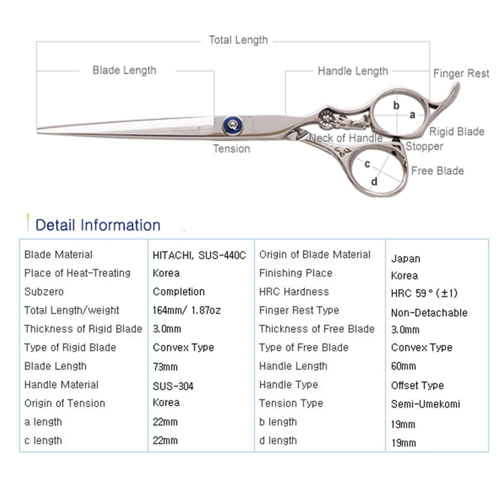 BM-S 6.5 Hair Scissors - Premium Quality, Unique Handle