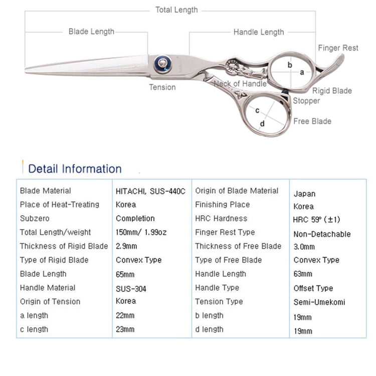 BMR 6.0 Premium Hair Scissors with Unique Handle Design