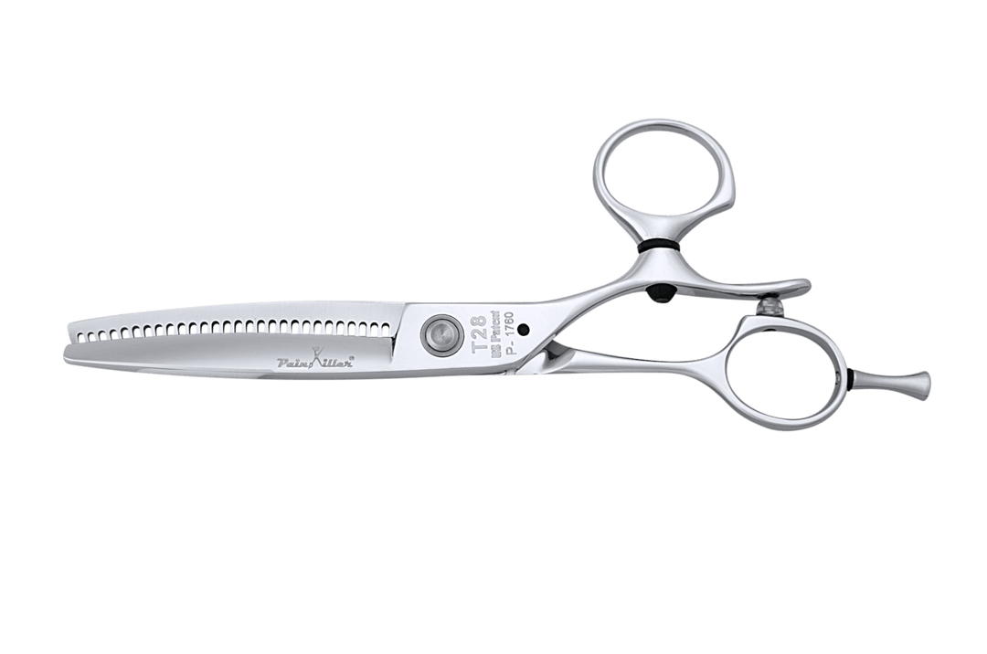 T28 Flexible Thumb Hair Thinning Scissors Painkiller Shears