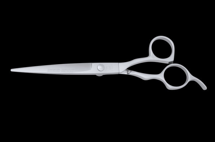 Back view of the TT 600 Tungsten Hair Cutting Scissors in closed position.