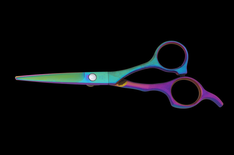 Back view of the TW 500 Tungsten Hair Cutting Scissors in closed position.
