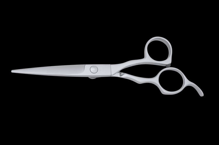 Back view of the TX 550 Tungsten Hair Cutting Scissors in closed position.