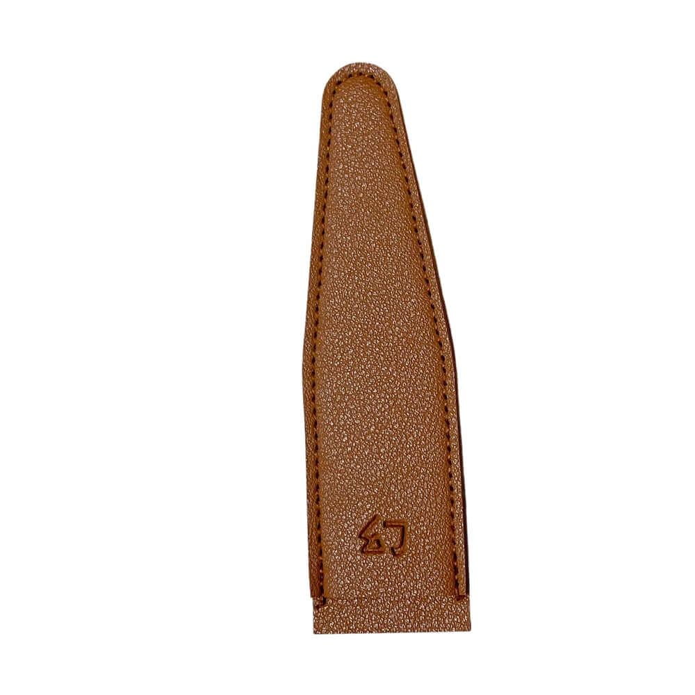 Brown large scissor tip cover displayed on a whtie background.