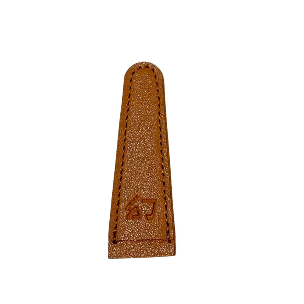 Brown small scissor tip cover displayed on a whtie background.