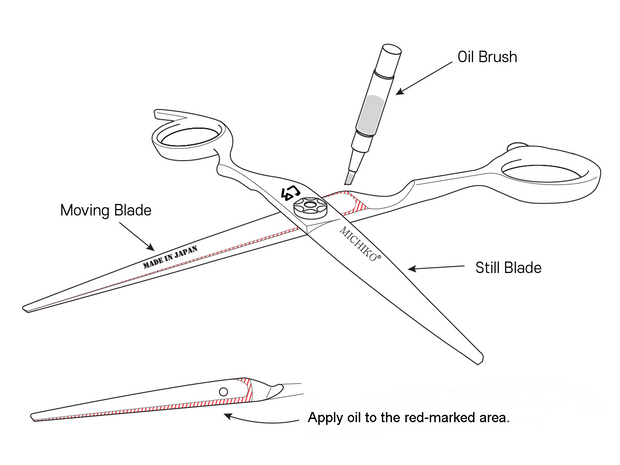 Oil Brush Pen for Hair Scissors